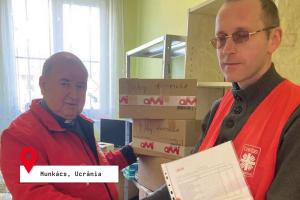 Entrega de medicamentos com destino a Munkács, Ucrânia, em parceria com a Caritas Hungria