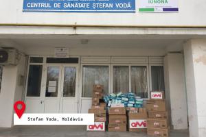 Entrega de medicamentos à Direção Regional de Saúde – Centro Hospitalar em Stefan Voda, na Moldávia