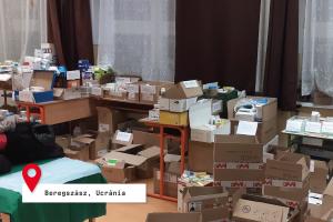 Entrega de medicamentos com destino a Beregszász, Ucrânia, em parceria com a Hungarian Baptist Aid (Hungria)